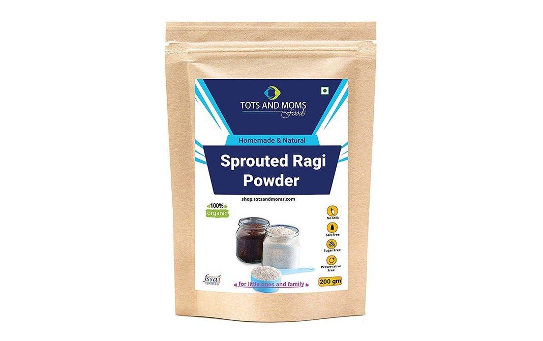 Tots And Moms Foods Sprouted Ragi Powder    Pack  200 grams